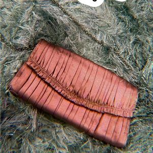 Elie tahari silk clutch with chain